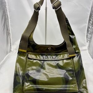 Orla Kiely Vintage Green Pear Print Crossbody Shoulder Bag
